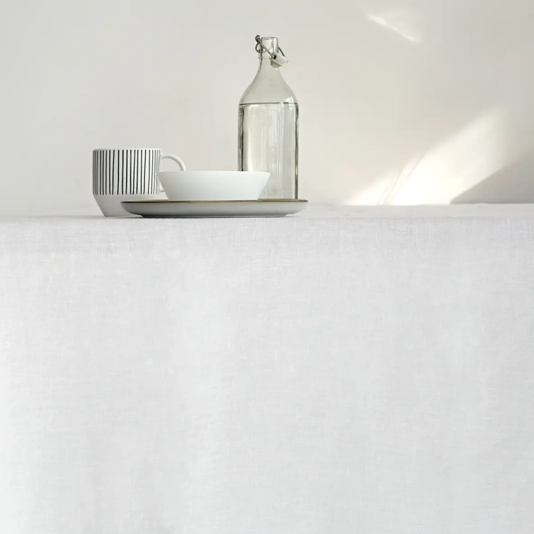 lniany obrus biały kremowy