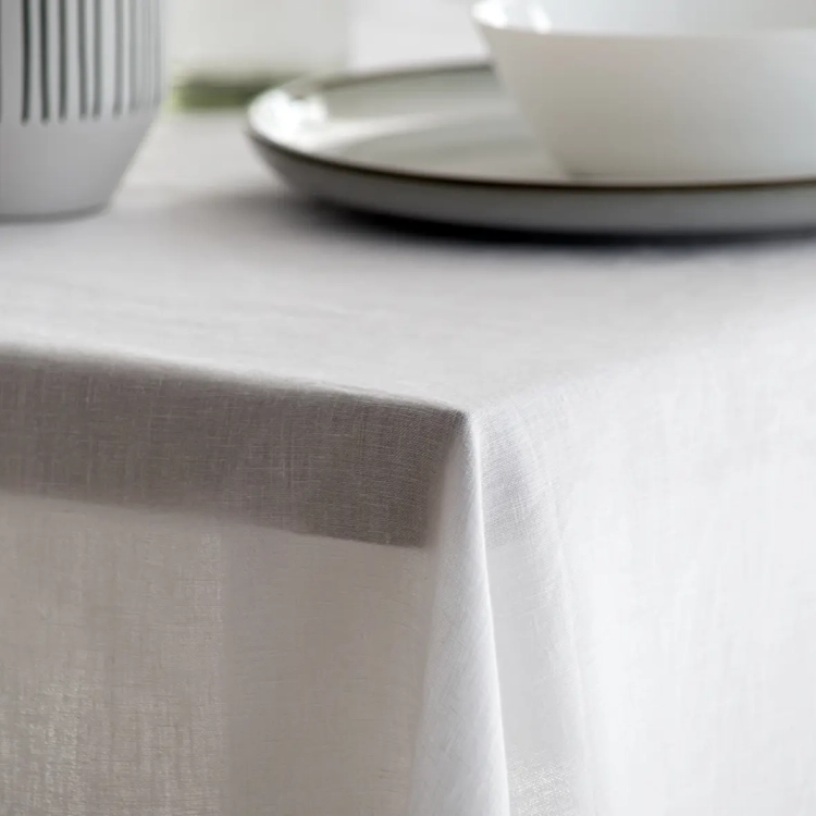 lniany obrus biały kremowy
