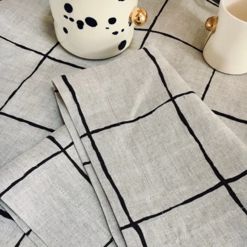 podkładka lniana serwetka w kratkę 4 szt. rozmiar 35x45 cm (14x18")