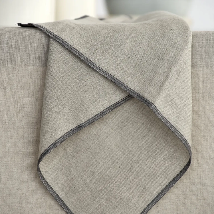 podkładka lniana serwetka z szarym obszyciem 40x40 cm 50x50 cm