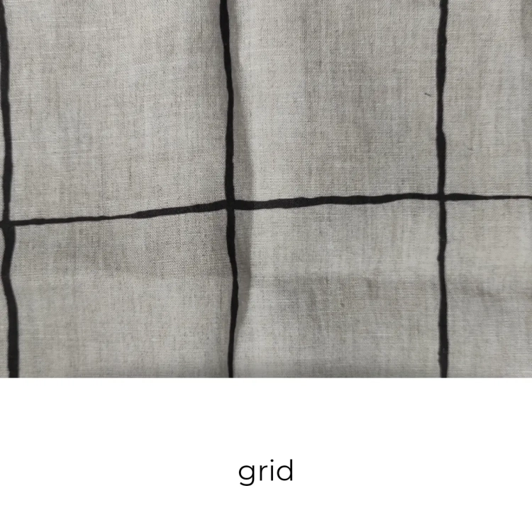 Próbka kolorystyczna lnu kratka grid