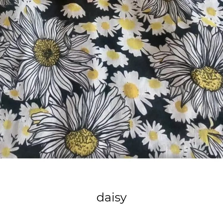 Próbka kolorystyczna lnu wzór kwiaty stokrotki daisy