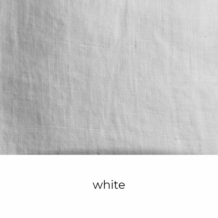 Próbka kolorystyczna lnu biały white
