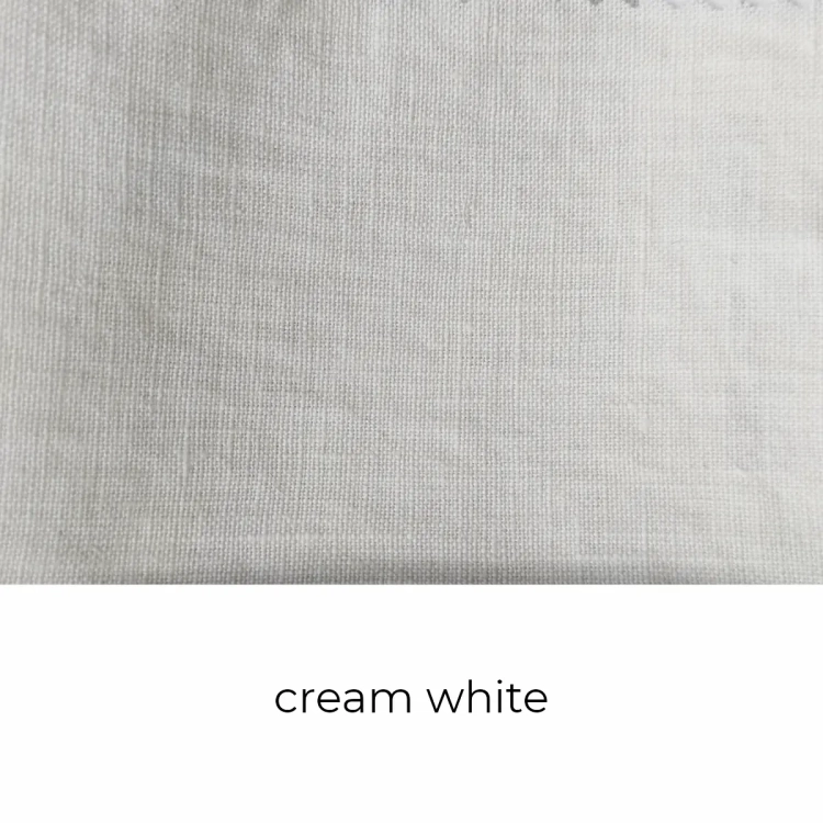 Próbka kolorystyczna lnu kremowy biały cream white
