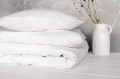 lniana poduszka i kołdra kremowo biała PURE cream white