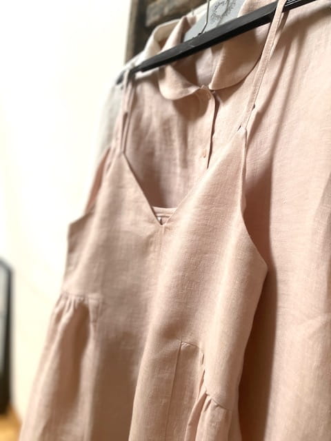 Lniany różowy top i koszula z kolekcji CHERRY