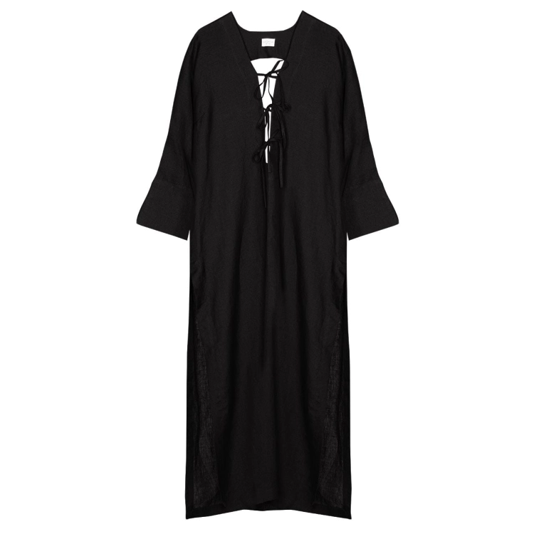 Czarna lniana tunika NiGHT and DAY