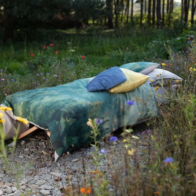 Pościel lniana zielony FOREST, kolekcja INSPIRED by NATURE