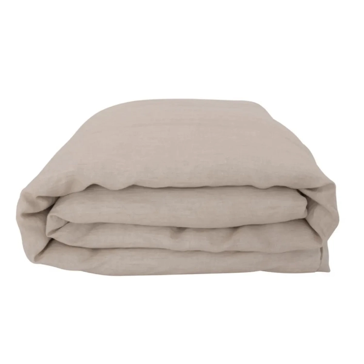 Lniana poszwa na kołdrę beżowa SILVER BIRCH natural beige