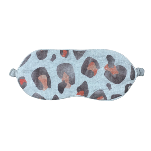 Lniana maseczka na oczy do spania, w centki leoparda, kolekcja INSPIRED BY NATURE, africa