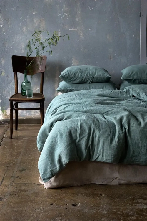 lniana pościel zielona PURE eucalyptus green