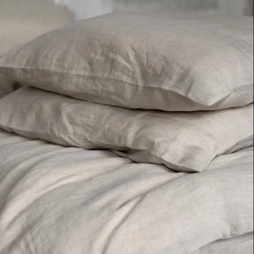 Pościel lniana beżowa naturalna PURE natural