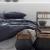 Komplet pościeli lnianej poduszka i kołdra szara ANEMONE dark grey w jasnej, minimalistycznej, nowoczesnej sypialni