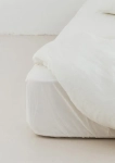 lniane prześcieradło z gumką PURE cream white